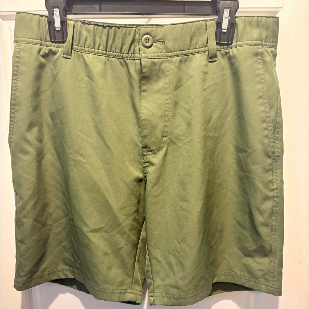 Columbia Olive Green Flat Front Shorts